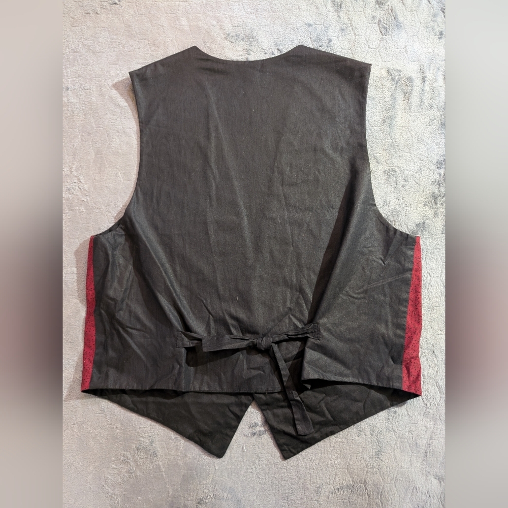 Vintage Batik Patchwork Button Front Vest - image 5